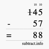 Calculate 145 minus 57 using long subtraction Calculate 145 minus 57 using long subtraction