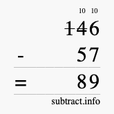 Calculate 146 minus 57 using long subtraction Calculate 146 minus 57 using long subtraction