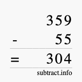Calculate 359 minus 55 using long subtraction Calculate 359 minus 55 using long subtraction