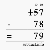 Calculate 157 minus 78 using long subtraction Calculate 157 minus 78 using long subtraction