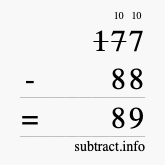 Calculate 177 minus 88 using long subtraction Calculate 177 minus 88 using long subtraction