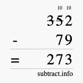 Calculate 352 minus 79 using long subtraction Calculate 352 minus 79 using long subtraction