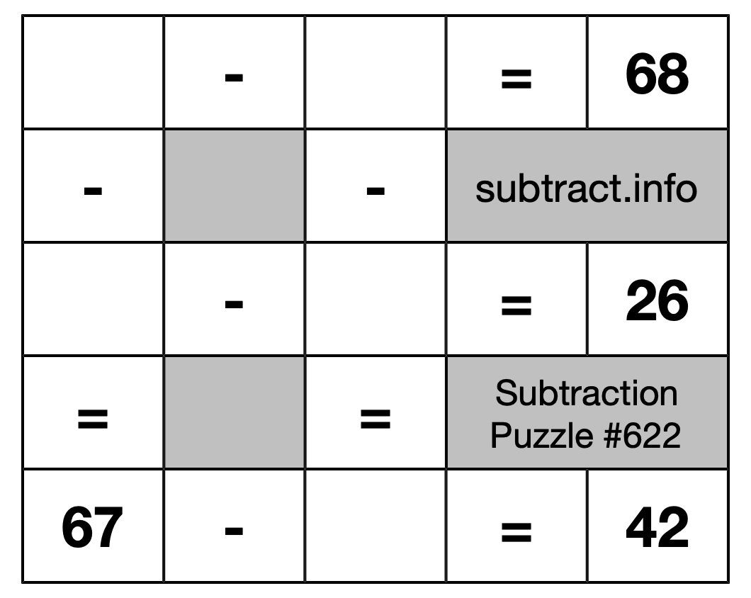 Subtraction Puzzle #622